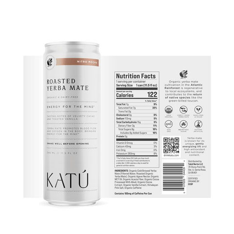 Organic Nitro Yerba Mate Latte and Mocha