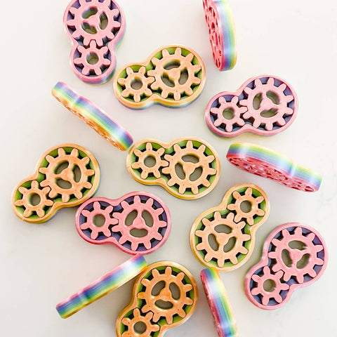 Double Spinning Gear Fidget Sensory Toy