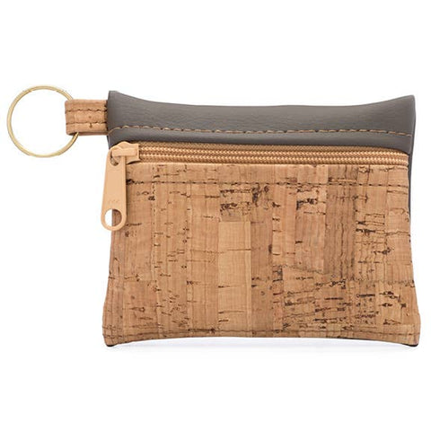 Cork Key Chain Zipper Pouch