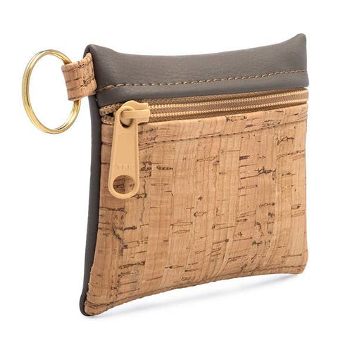 Cork Key Chain Zipper Pouch