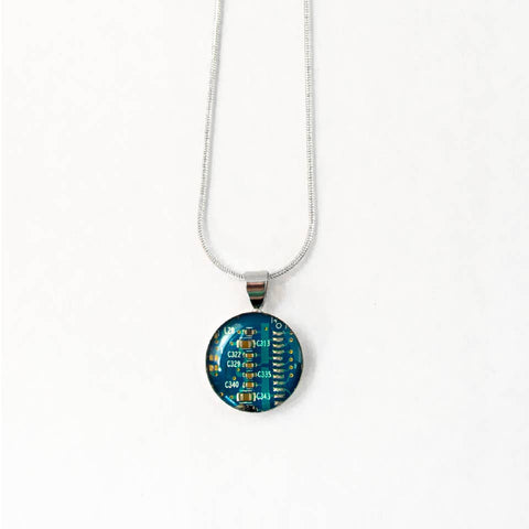 Circuit Board Mini Pendant Necklace