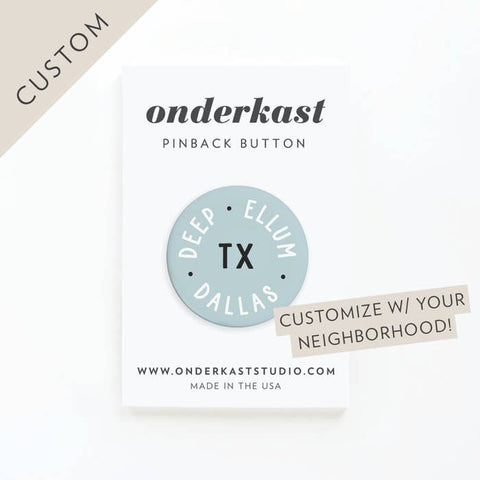 Custom City & State Pinback Button