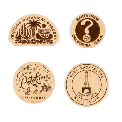 Custom Wood Keychains and Magnets