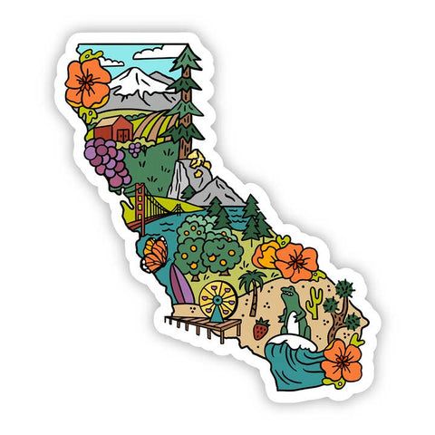 California and Bay Area City Inspired Stickers