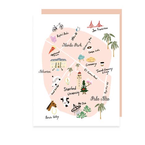 Bay Area Map Note Cards