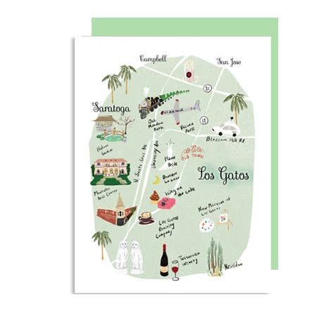 Bay Area Map Note Cards
