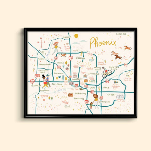 City and State Alphabet Art and Map Prints