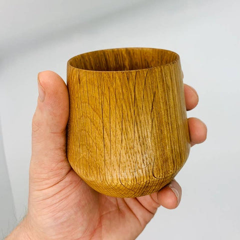 White Oak Wood Whiskey Tumblers