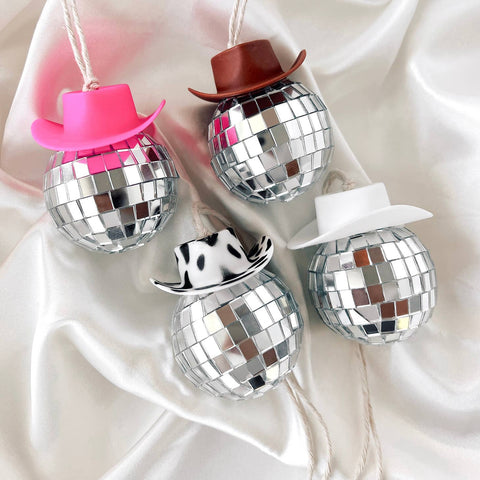 Disco Ball Cowboy Hat Car Accessory/Ornament