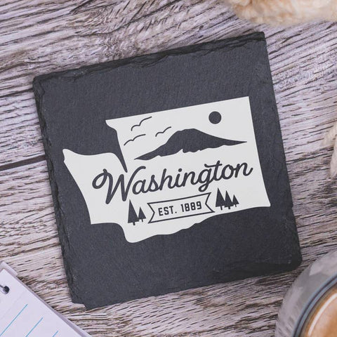 City Skyline or Map Slate Coasters