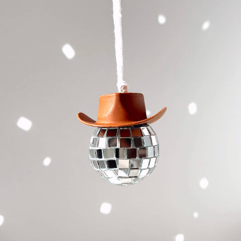 Disco Ball Cowboy Hat Car Accessory/Ornament
