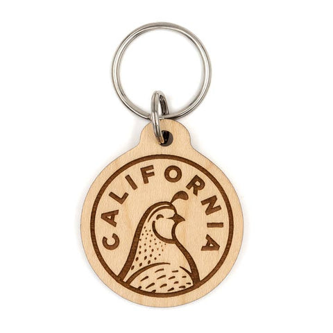 California Wood Magnets & Keychains