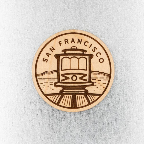 California Wood Magnets & Keychains