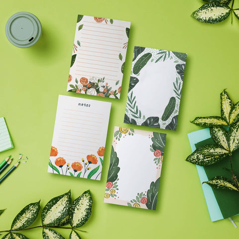 Floral Notes Lined Notepad