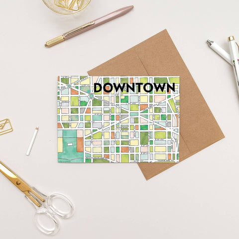 DC Environs Map Art Prints/Greeting Cards