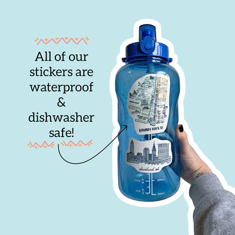 Custom City Stickers, City Illustration