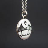 Sterling Silver Golden Gate Bridge Necklace