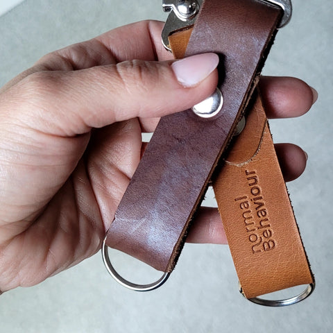 Customizable Leather Key Fob