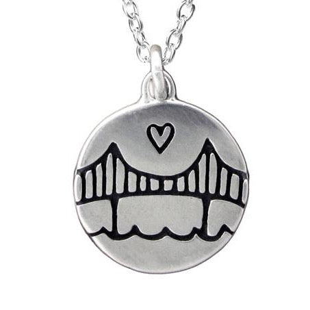 Sterling Silver Golden Gate Bridge Necklace