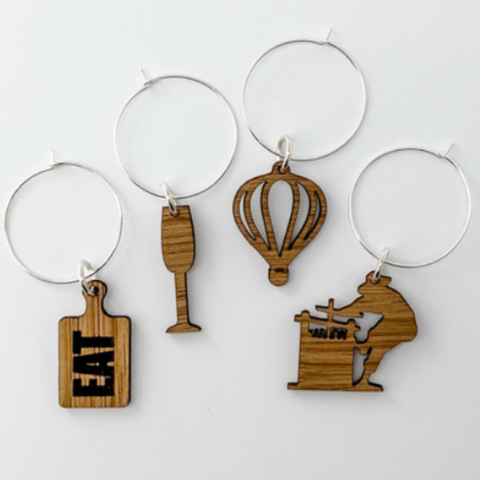 Wine Barrel Wine Charms