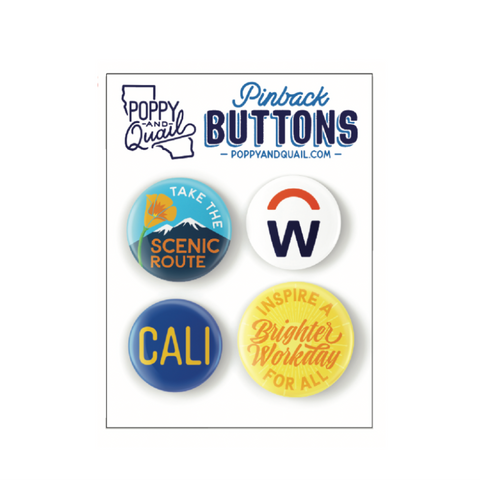Workday Custom California Button Packs