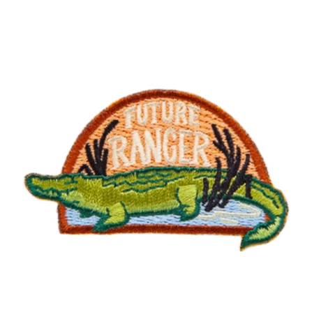 Patch with an alligator design and 'Future Ranger' text on a white background