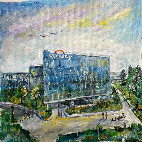 Workday Tiny Fine Art Canvas Print