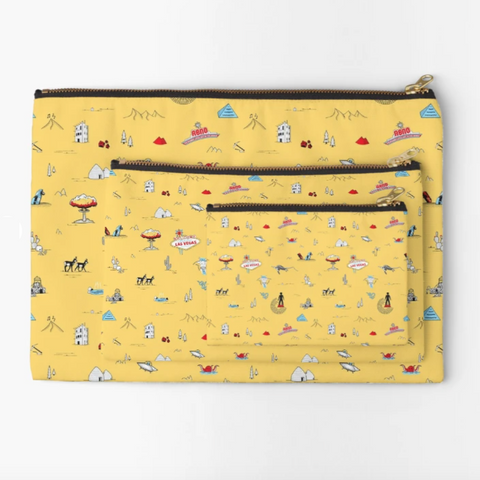 Nevada & Las Vegas-Themed Zippered Pouches
