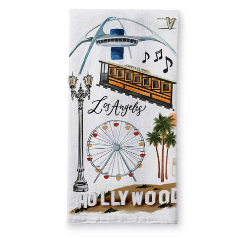 Landmark Collage Tea Towel