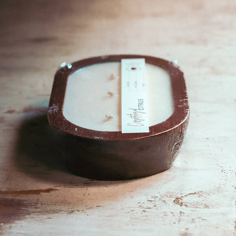 Rustic Natural Dough Bowl Candle