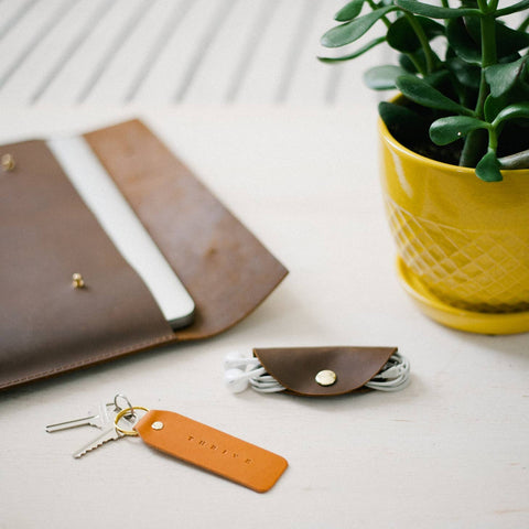 Handmade Leather Cord Keeper
