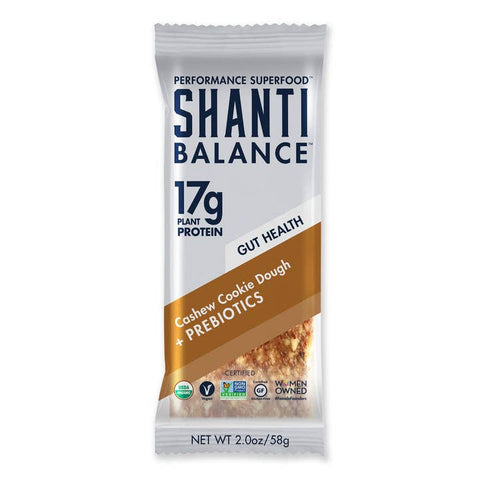 Shanti Balance protein bar packaging on a white background