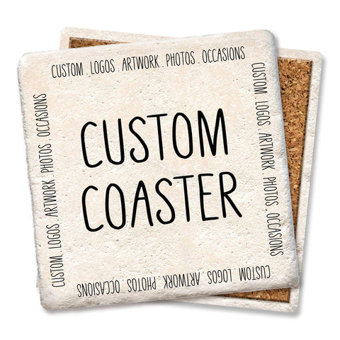 Customizable Limestone or Ceramic Coasters