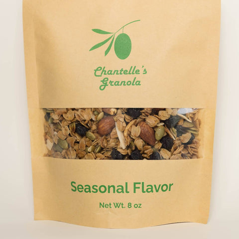 Chantelle's Granola Seasonal Flavor package on a white background