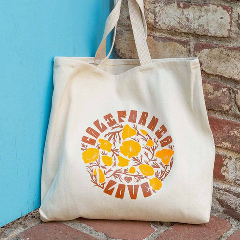 California Poppy Tote Bags
