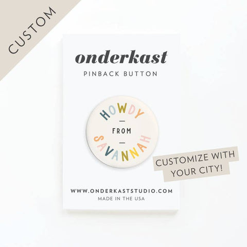 Custom City & State Pinback Button