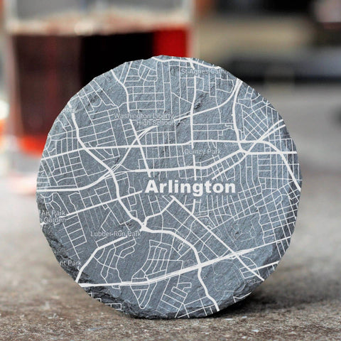 City Skyline or Map Slate Coasters