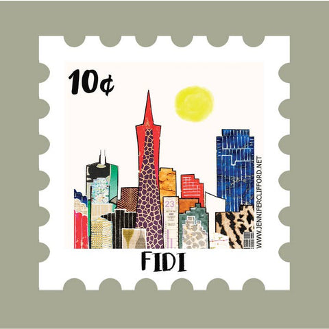 Postage Stamp Sticker