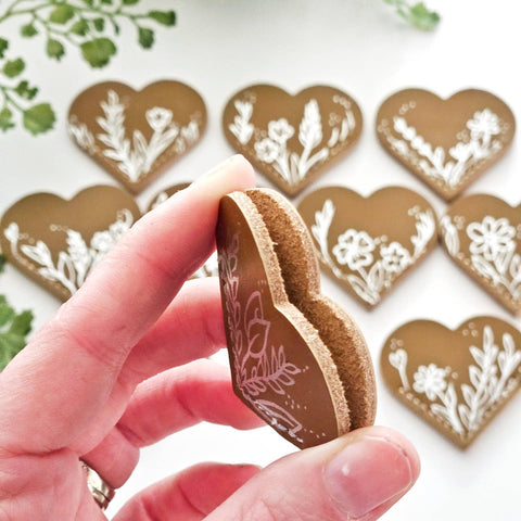 Leather Heart Bookmarks
