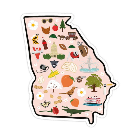 Cute State Symbol and City Stickers