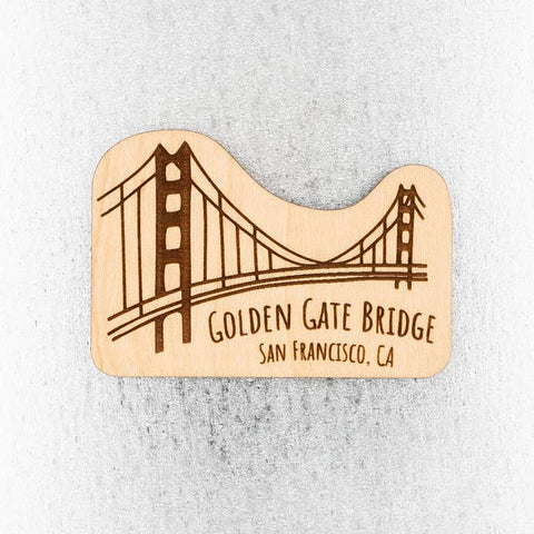 California Wood Magnets & Keychains