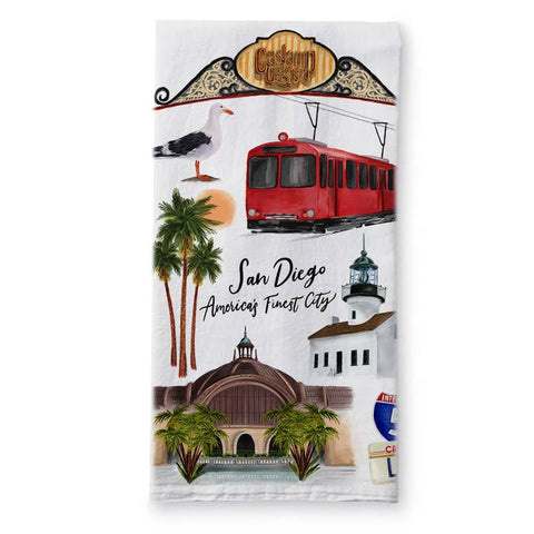 Landmark Collage Tea Towel