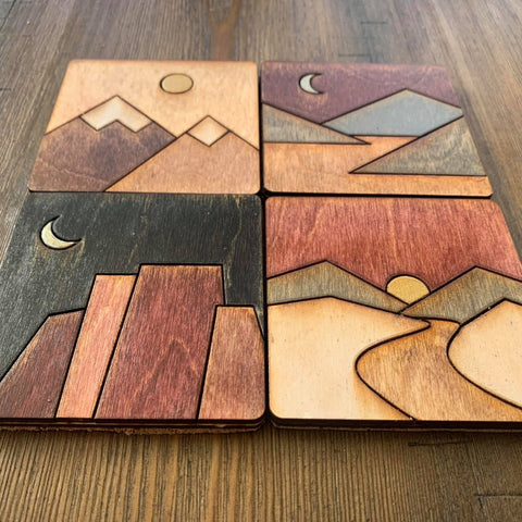 Geometric Mountain Wall or Shelf Decor