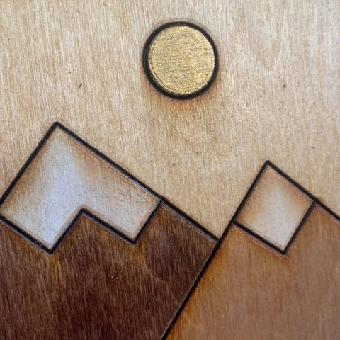 Geometric Mountain Wall or Shelf Decor