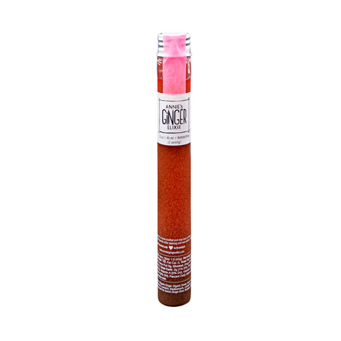 Vape pen with pink top and white label on a white background