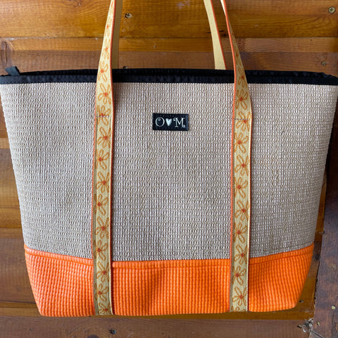 Upcycled Yoga Mat, Sandal + Jute Totes