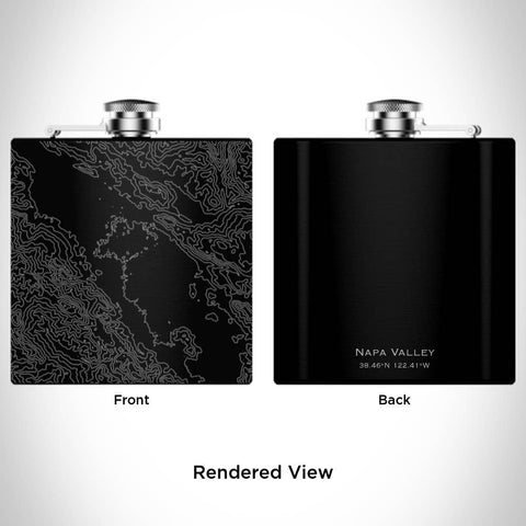 Topographic Map Hip Flask