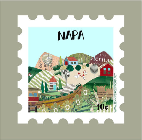 Postage Stamp Sticker