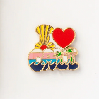 Magnetic California-Themed Lapel Pin Cards