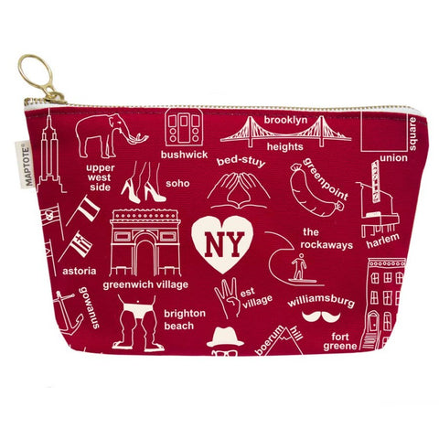 City and State Iconic Imagery Zipped Pouches